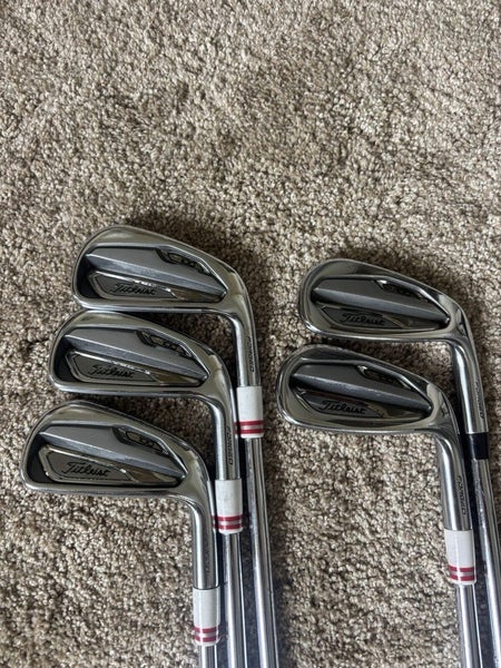 Titleist 2019 T100 Iron Set 5-9 TT AMT White S300 Stiff Flex +1/2" NICE