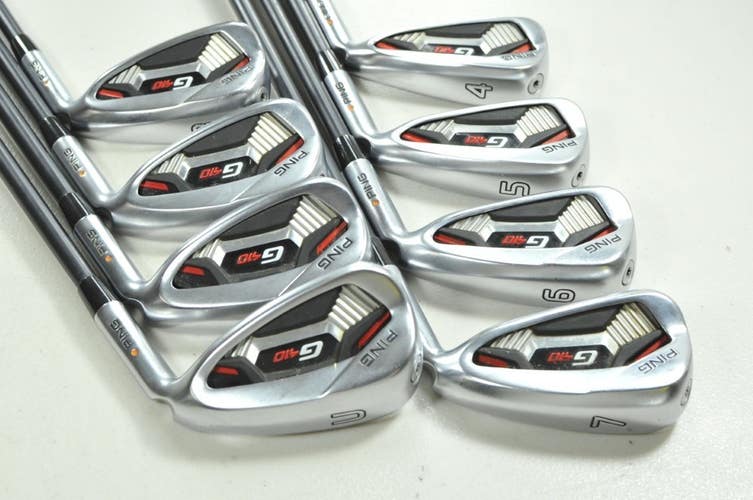Ping G410 4-W,UW Iron Set Regular Flex Orange Dot Right Alta CB Graphite #205914
