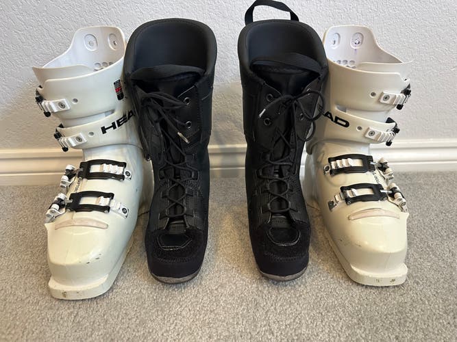 Mondo 24 & 24.5 Unisex HEAD Racing Raptor 90 Ski Boots Soft Flex (Used)