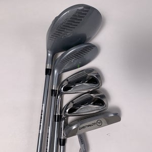US Kids WT-15s Club Set Driver 4H 7 PW Putter Ultralight 57" Green Youth Mens LH