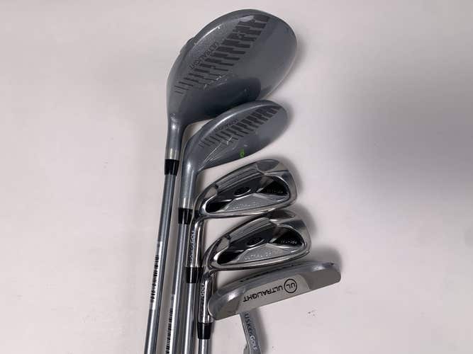 US Kids WT-15s Club Set Driver 4H 7 PW Putter Ultralight 57" Green Youth Mens LH