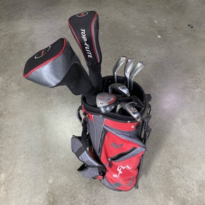 Top Flite XL Club Set Driver 3W 5H 6-PW Putter XL Regular Steel Mens RH HC + Bag