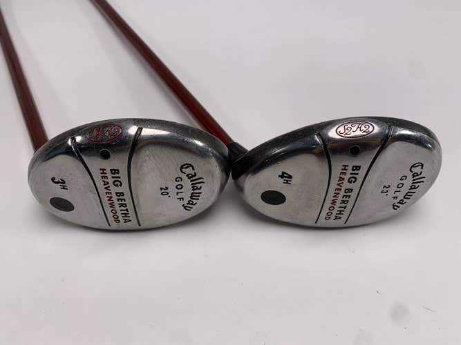 Callaway Big Bertha Heavenwood 3 & 4 Hybrid Set 20* 23* RCH 75 Firm RH