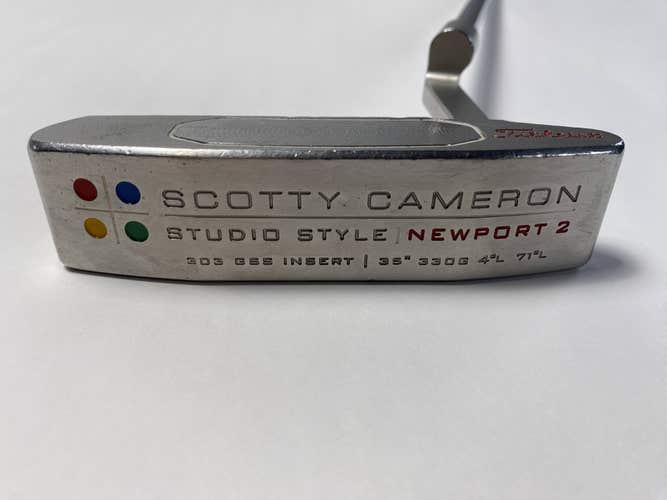 Scotty Cameron Studio Style Newport 2 Putter 36.5" SuperStroke Pistol GTR RH