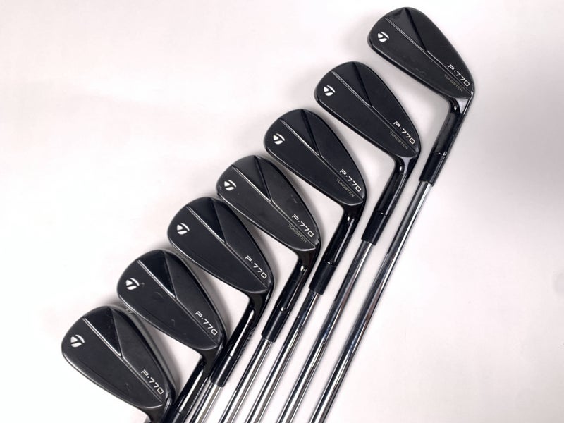 TaylorMade P770 Black 2023 Iron Set 4-PW Project X 6.0 Stiff Steel Mens RH