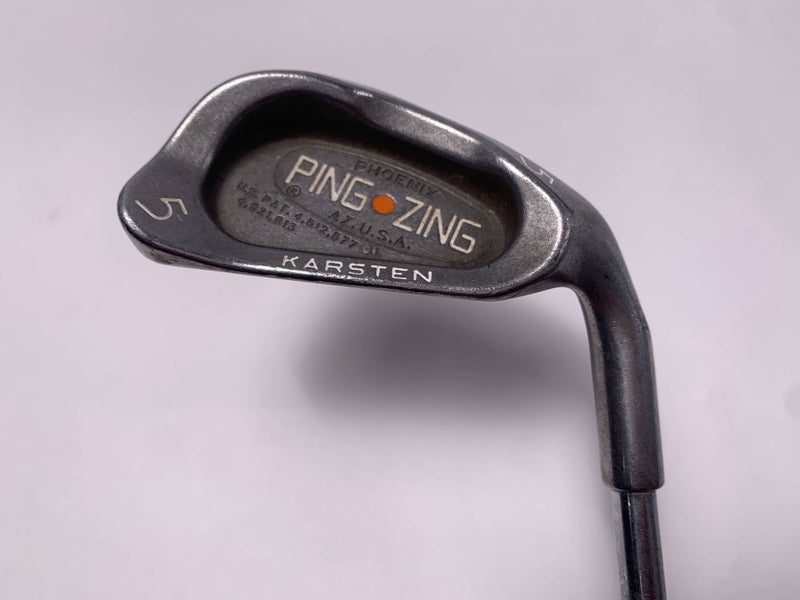 Ping Zing Single 5 Iron Orange Dot 2* Flat JZ Stiff Steel Mens RH
