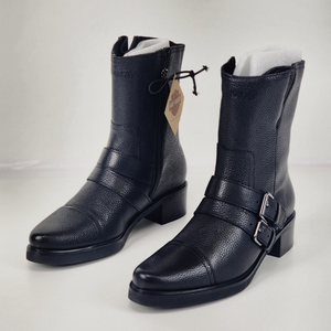 NEW Harley-Davidson leather Jerilyn Double Buckle Womens Black Motorcycle Boots 8.5 US