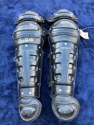 Black Intermediate All Star System 7 Axis Catcher's Leg Guard (Used)