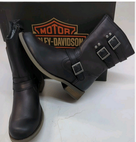 NEW Harley-Davidson Dorilee 7" Enginee Womens Black Motorcycle Boots 6.5 US