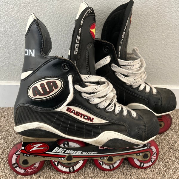 Easton Air Z Big Wheel Senior Inline Roller Hockey Skates Size 8.5 / US men's 10