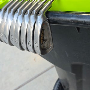 Men's Ping i3 Oversize Orange Dot RH Iron Set R Steel Flex Shaft, 3-9i, P, S, U (Excellent Used)