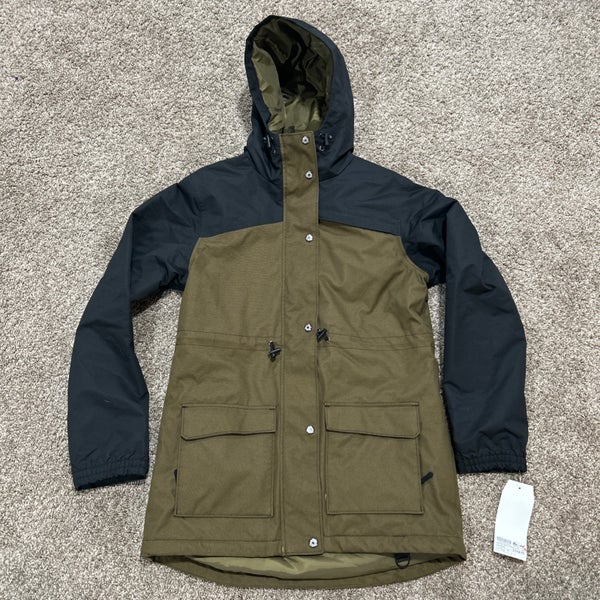 Aperture Break Olive Women's Medium Snowboard Ski Jacket Hooded Waterproof
