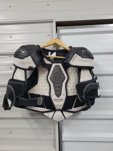 Large Senior CCM Ultra Tacks Shoulder Pads Pro Stock (Used)#E.Morin