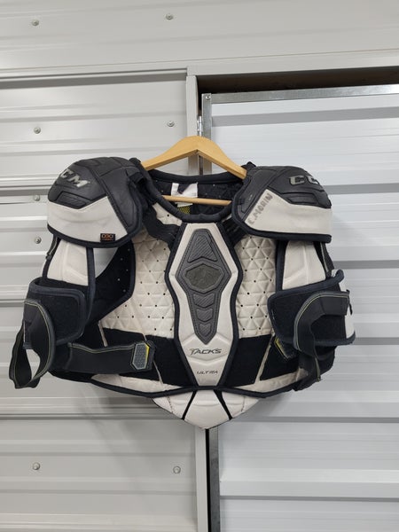 Large Senior CCM Ultra Tacks Shoulder Pads Pro Stock (Used)#E.Morin