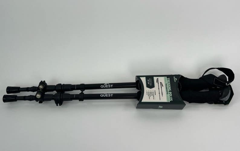 QUEST Telescoping Aluminum Trekking Poles in Black 26" to 54" CEH03044