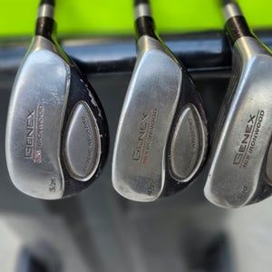 Adams Genex 3DX Ironwood Hybrid Set – 3H, 4H & 5H – AVV Hybrid 75-S graphite - Upgraded Grips