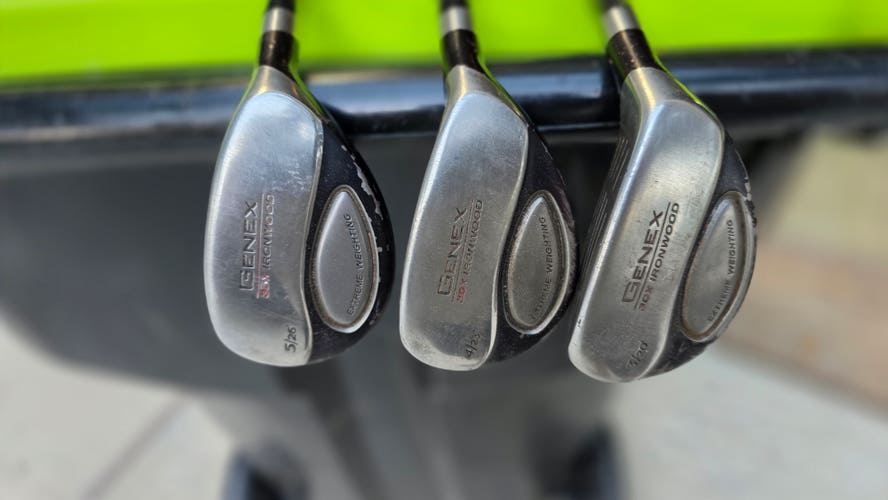 Adams Genex 3DX Ironwood Hybrid Set – 3H, 4H & 5H – AVV Hybrid 75-S graphite - Upgraded Grips