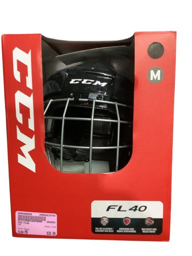 Used CCM FL40 Helmet Cage Combo Black MD 10743-S000469556