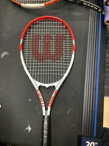 Used Wilson FEDERER Adult Tennis Racquet Red 3 3/8" 10743-S000462853