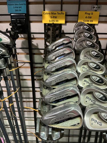 Used Cobra MAX TECFLO Mens Iron Set LH 5I-PW 10743-S000465914