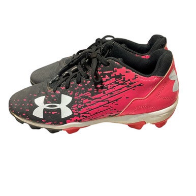 Used Under Armour PNK/BLK BB/SB Cleats Black Junior 04.5 11834-S000040631