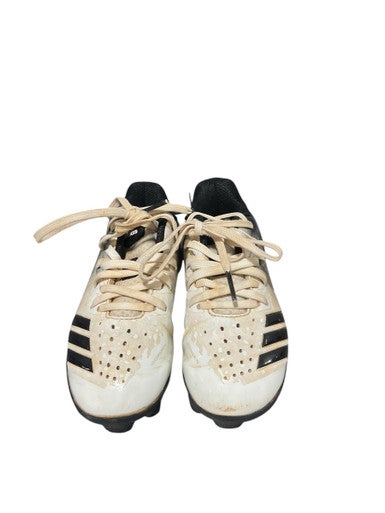 Used Adidas WHITE/BLK CLEAT BB/SB Cleats White Youth 11.0 11834-S000040669