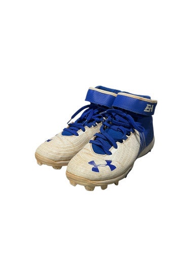 Used Under Armour WHITE/BLUE BB/SB Cleats White Junior 03.5 11834-S000040841