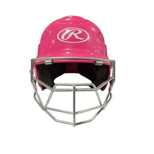 Used Rawlings PNK W/ MASK Batting Helmet w/Mask Pink One Size 11834-S000040888