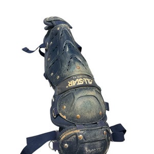 Used All Star SHIN GUARDS Catchers Leg Guards Navy Blue Intermed 11834-S000042306