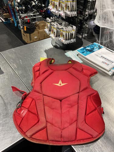 Used All-Star SYSTEM SEVEN Catchers Chest Protector Red Adult 11834-S000042420