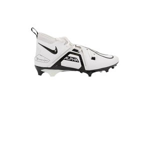 Men's Size 13.0 Nike Alpha Menace Pro 3 Mid Top Molded Cleats White/Black Logo (New - Never Worn)