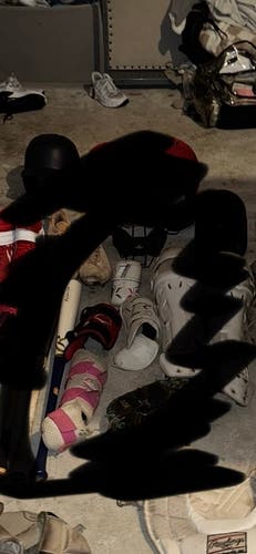 White Senior EvoShield Leg guard Shin Guards (Used)