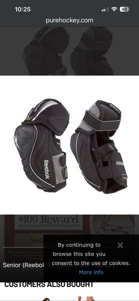 Senior Small Reebok 9K Elbow Pads (Used)