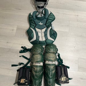 All Star System 7 Catcher's Set with Leg Savers (Used) Green