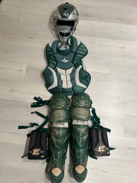 All Star System 7 Catcher's Set with Leg Savers (Used) Green