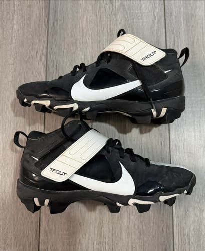 Black Men's Size M 8.5 (W 9.5) Adult Nike Force Zoom Trout 7 Low Top Molded Cleats (Used)