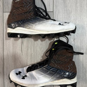 Men's Size M 9.0 (W 10.0) Under Armour Highlight High Top Molded Cleats (Used)