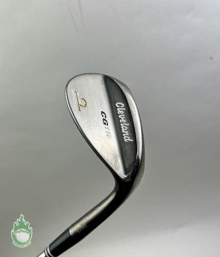 Used Cleveland CG15 Zip Grooves Black Pearl Wedge 56*-14 Wedge Steel Golf Club