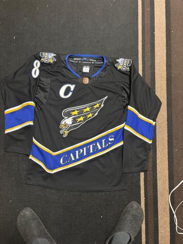 Alex Ovechkin Washington Capitals black reverse retro jersey