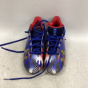 Used Under Armour Jr FB Cleats White/Red/Navy Junior 01.5 11851-S000040117