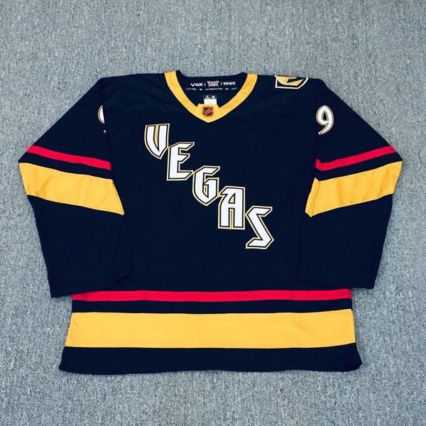 Men's Vegas Golden Knights 9 Jack Eichel Black Reverse Retro Ice Hockey Jersey Hockey Size 56