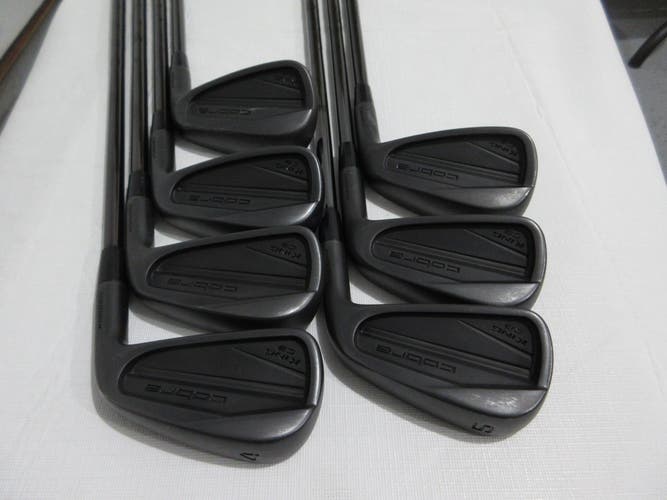 Cobra King Forged CB Black 24 Iron Set - 4-PW - Extra Stiff X Flex Steel - MINT