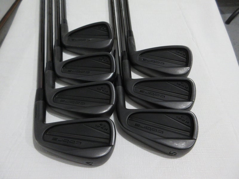 Cobra King Forged CB Black 24 Iron Set - 4-PW - Extra Stiff X Flex Steel - MINT