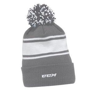 New Grey CCM Team Fleece Pom Knit Hat| C6990