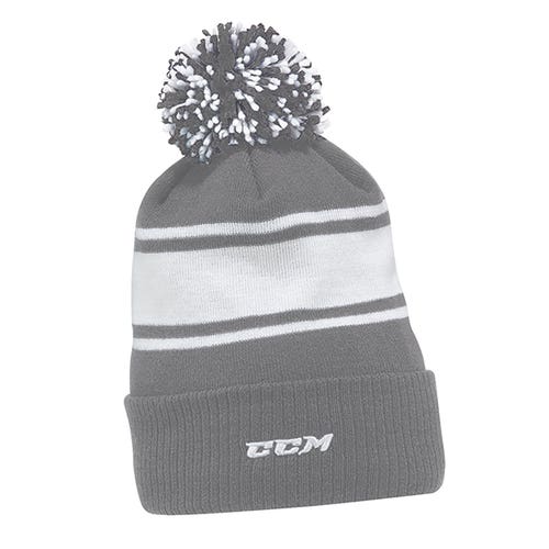 New Grey CCM Team Fleece Pom Knit Hat| C6990