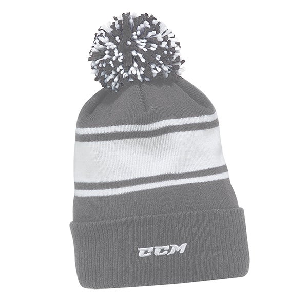 New Grey CCM Team Fleece Pom Knit Hat| C6990