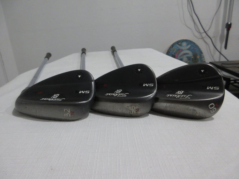 Titleist Vokey SM6 Black Wedge Set - 52.12-56.10-60.04- Extra Stiff X Flex Steel