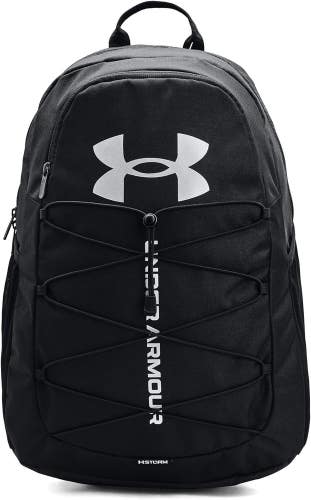 Under Armour Hustle Unisex Black Adjustable Strap Backpack Sport Bag TLW545