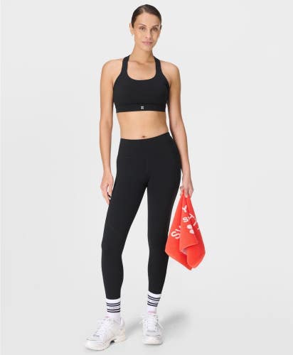 Sweaty Betty Power 7/8 Workout Leggings Women's Medium Black High Waist TLW543