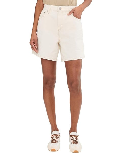 Levi's Baggy Shorts Women's 27 White Denim Cotton High Rise Coin Pockets TLW539